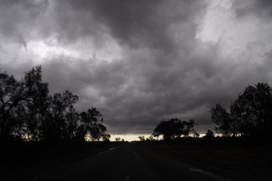 cumulonimbus thunderstorm_base : 20km S of Bourke, NSW   2 January 2007
