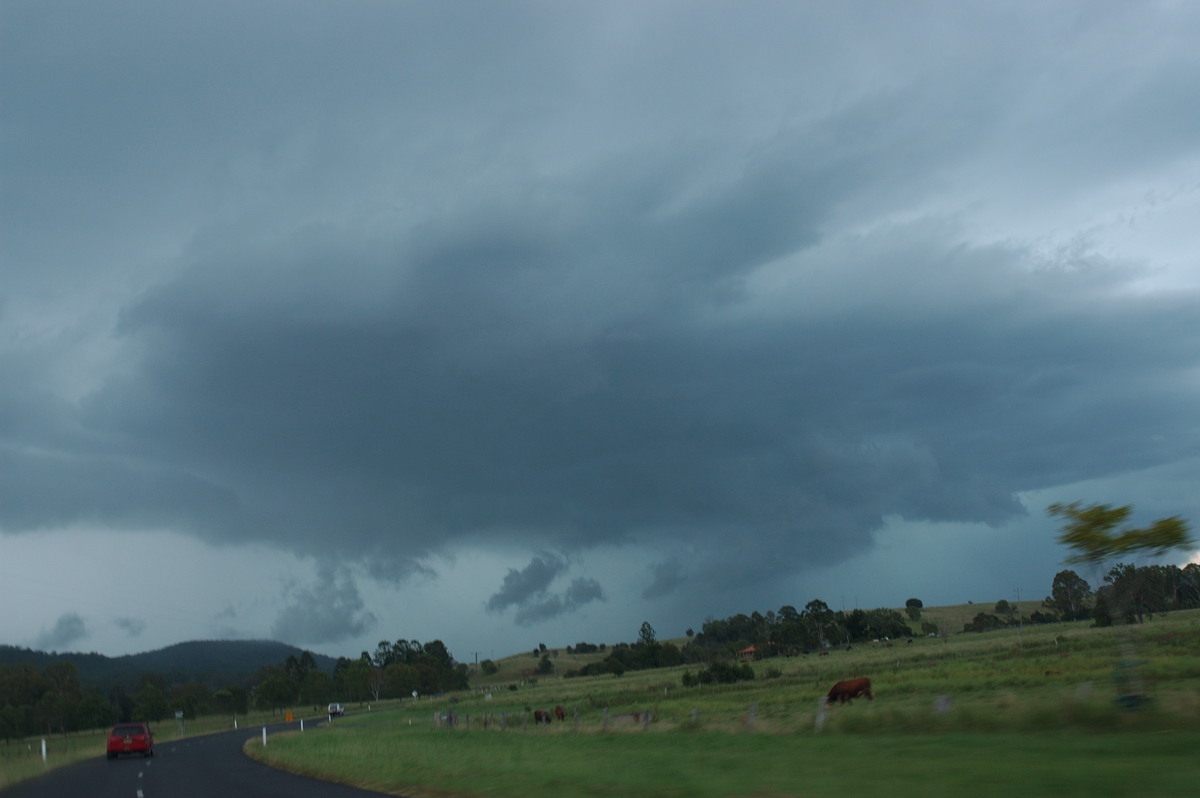 cumulonimbus thunderstorm_base : NW of Lismore, NSW   24 January 2007