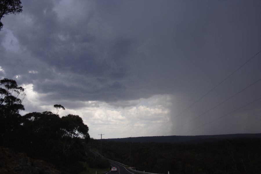 cumulonimbus thunderstorm_base : S of Bell, NSW   3 February 2007