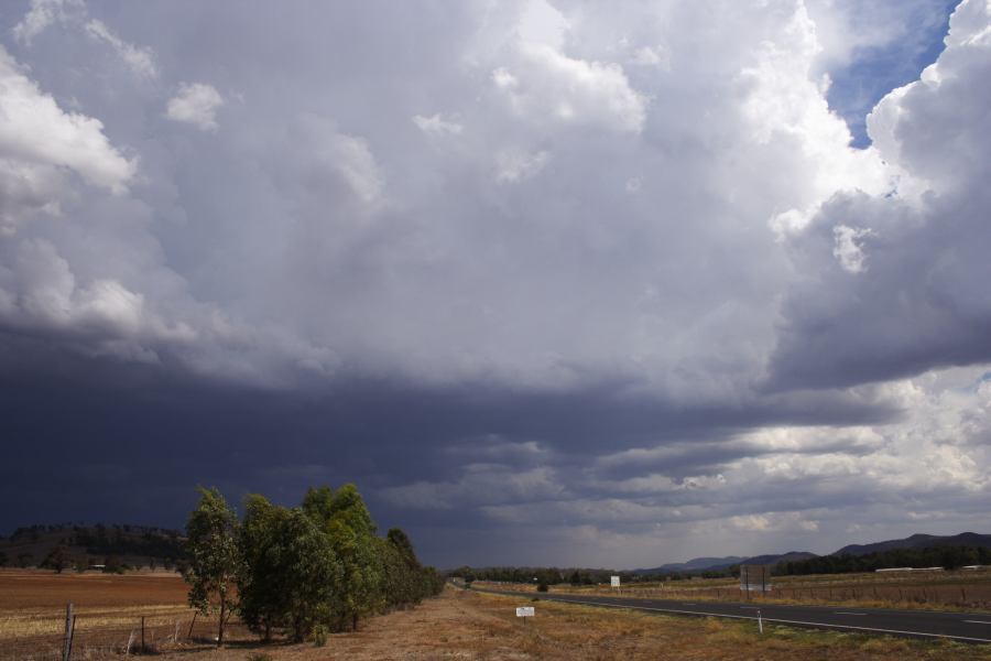 cumulonimbus thunderstorm_base : SE of Wellington, NSW   10 February 2007