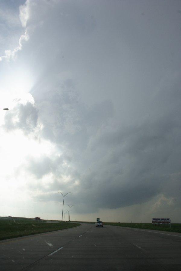 cumulonimbus supercell_thunderstorm : I-40 between Mclean and Amarillo, Texas, USA   23 April 2007