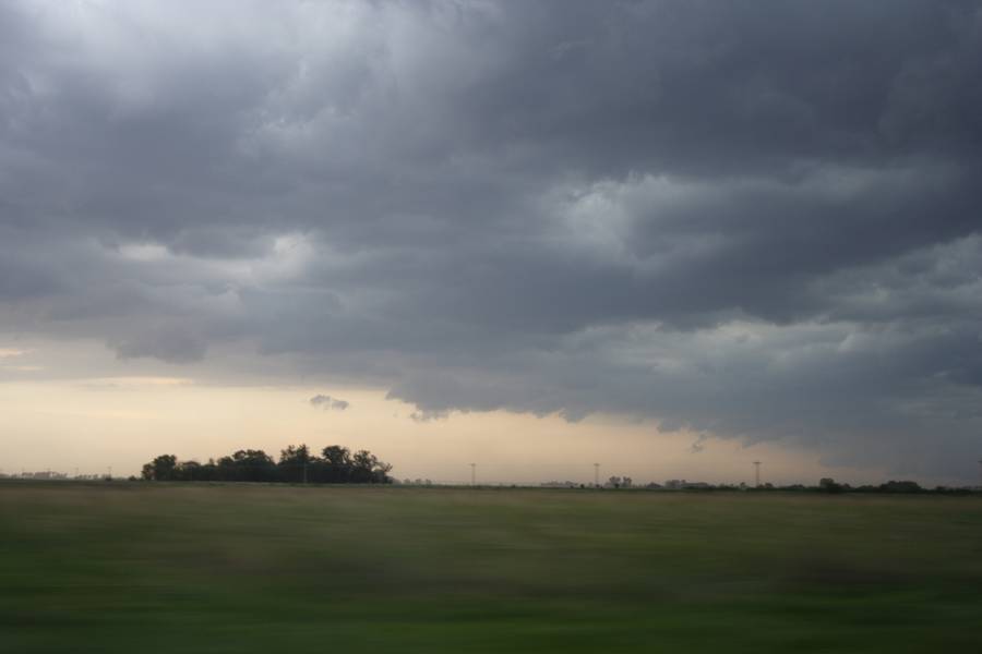 cumulonimbus thunderstorm_base : N of Geneva, Nebraska, USA   14 May 2007