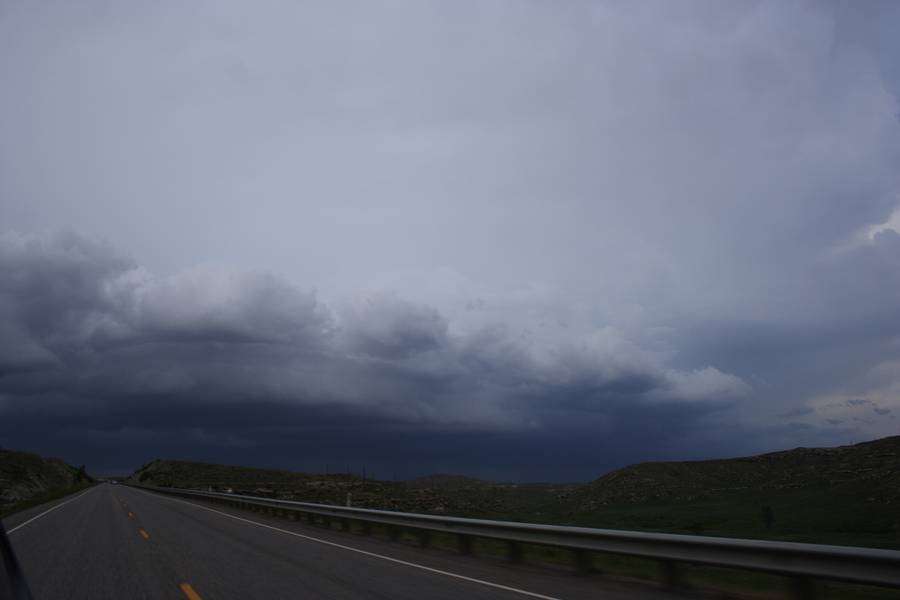 cumulonimbus thunderstorm_base : S of Roundup, Montana, USA   19 May 2007