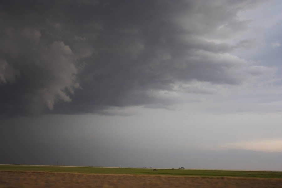 cumulonimbus thunderstorm_base : E of Keyes, Oklahoma, USA   31 May 2007