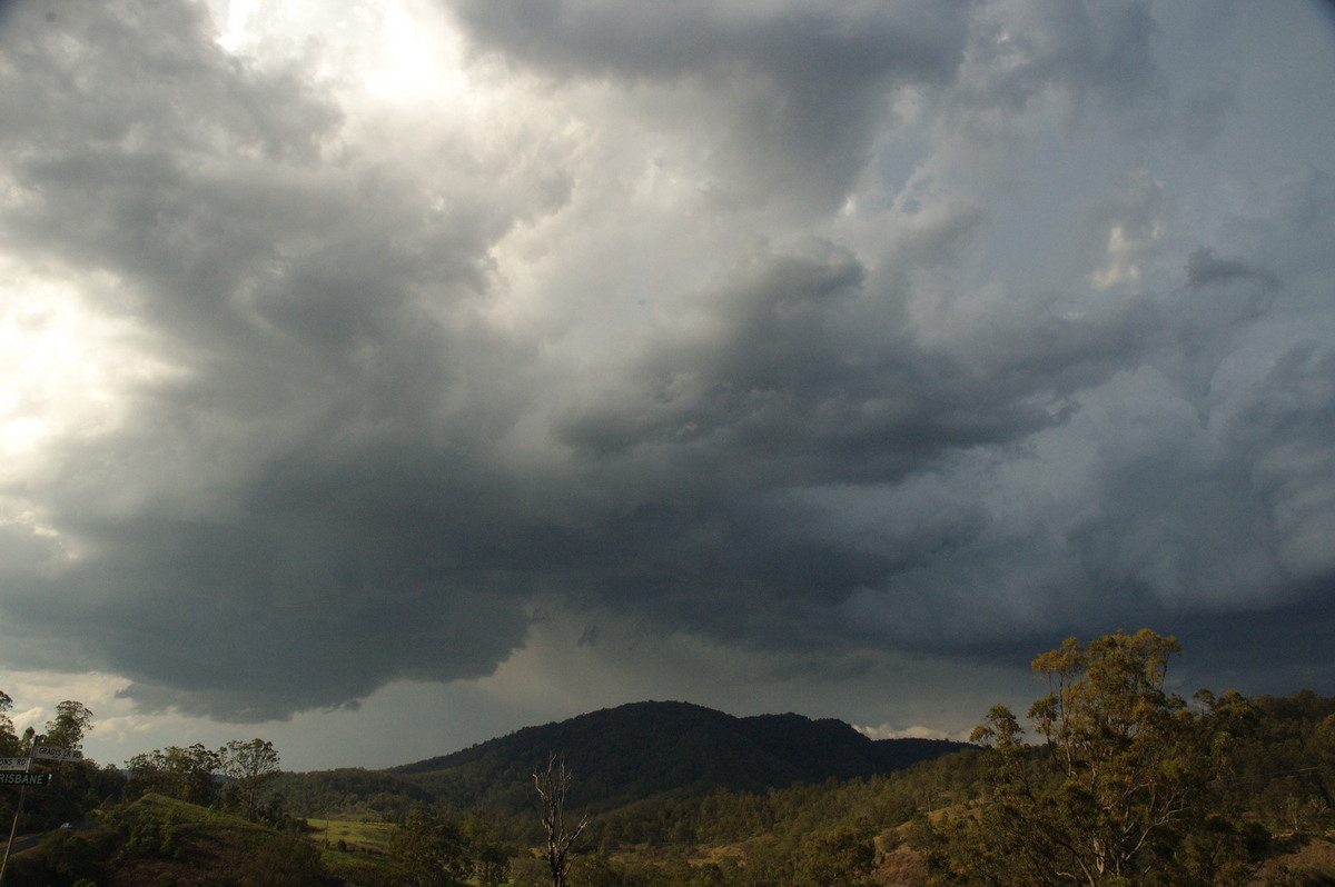 cumulonimbus thunderstorm_base : Border Ranges, NSW   6 October 2007