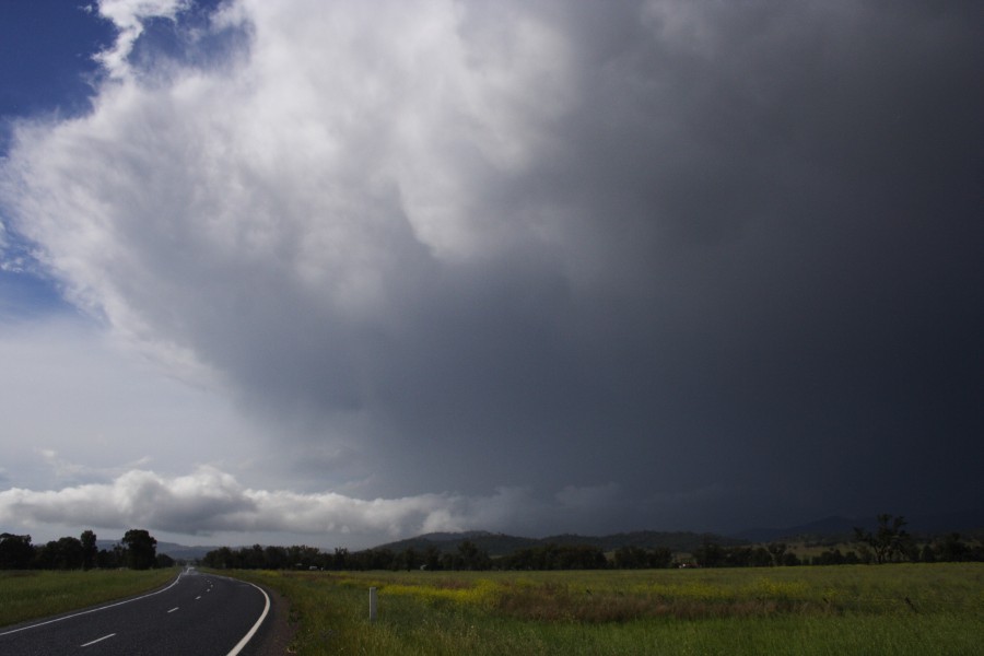 cumulonimbus thunderstorm_base : N of Tamworth, NSW   14 October 2008