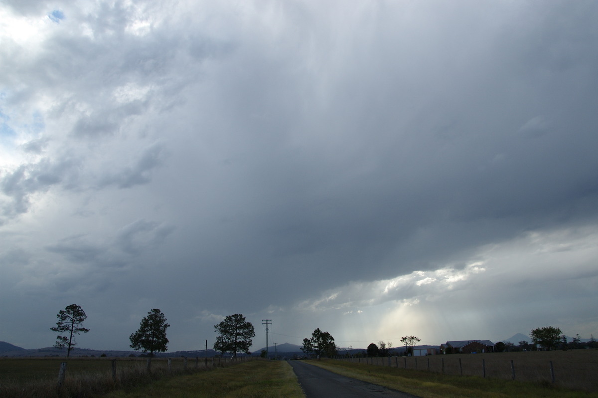 cumulonimbus thunderstorm_base : near Beaudesert, QLD   25 October 2008