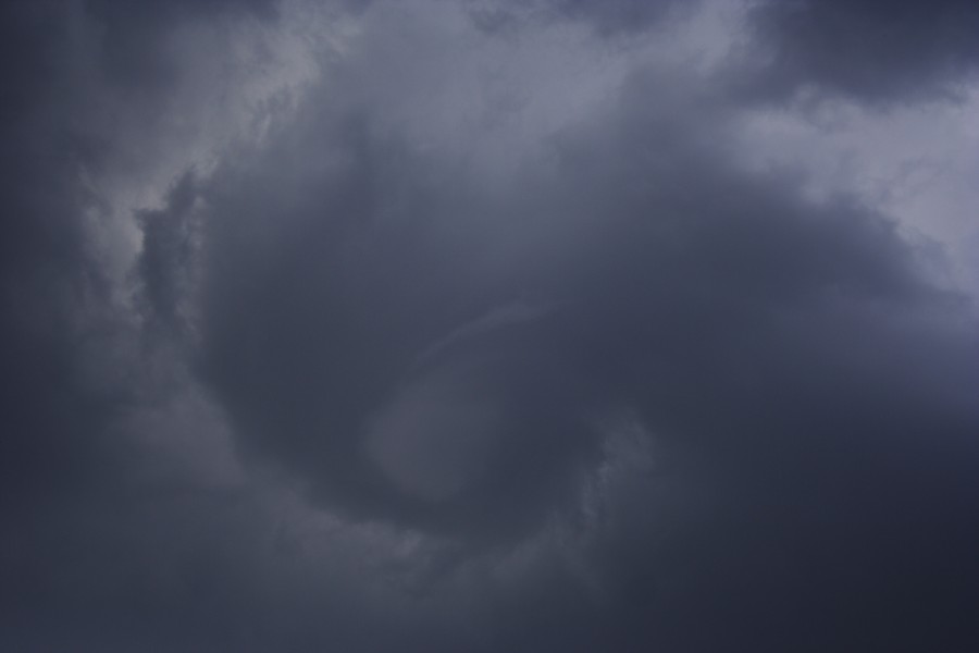 funnel cloud in the form of a dimple almost overhead whilst near Wallerawang - Lithgow region