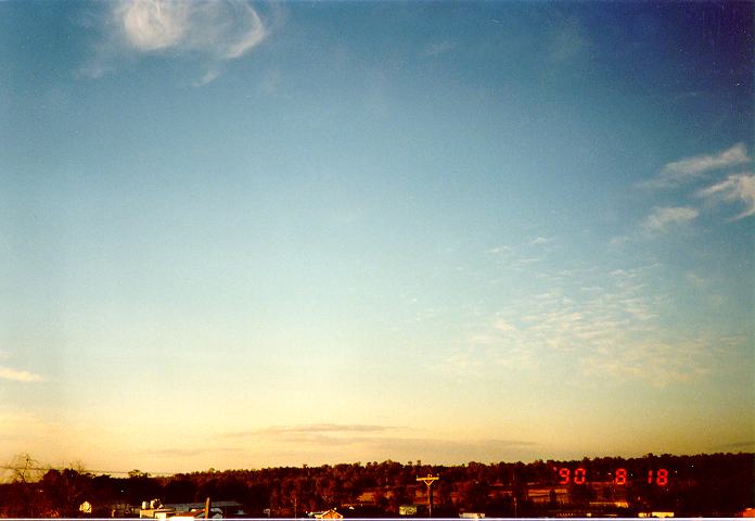 cirrus cirrus_cloud : Schofields, NSW   18 August 1990