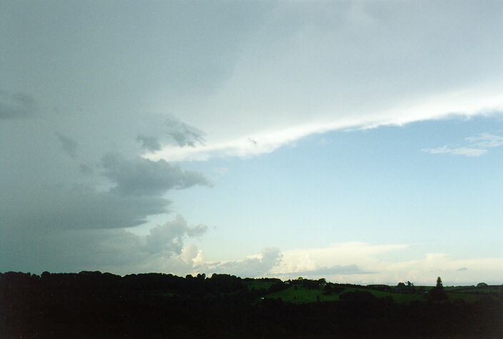 anvil thunderstorm_anvils : Alstonville, NSW   24 December 1997