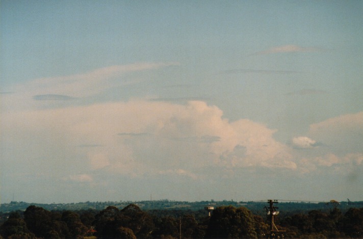 thunderstorm cumulonimbus_incus : Schofields, NSW   29 September 1999