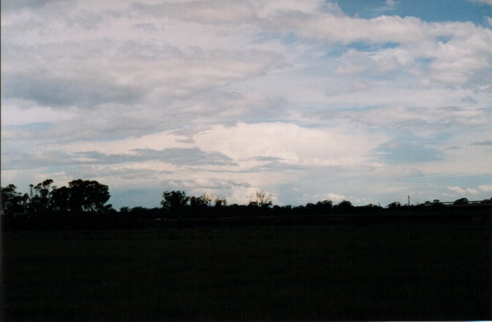 cumulonimbus supercell_thunderstorm : Richmond, NSW   6 November 1999