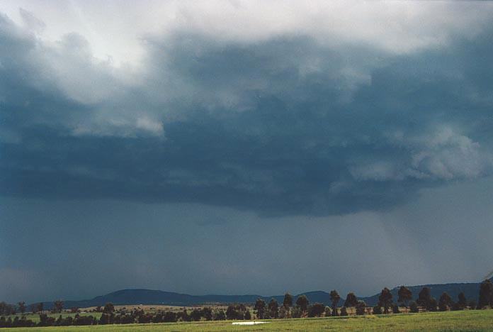 cumulonimbus supercell_thunderstorm : W of Jerrys Plains, NSW   6 December 2000