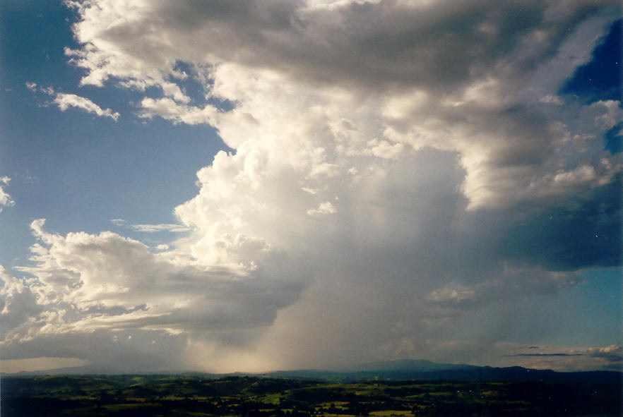 thunderstorm cumulonimbus_incus : McLeans Ridges, NSW   22 March 2003