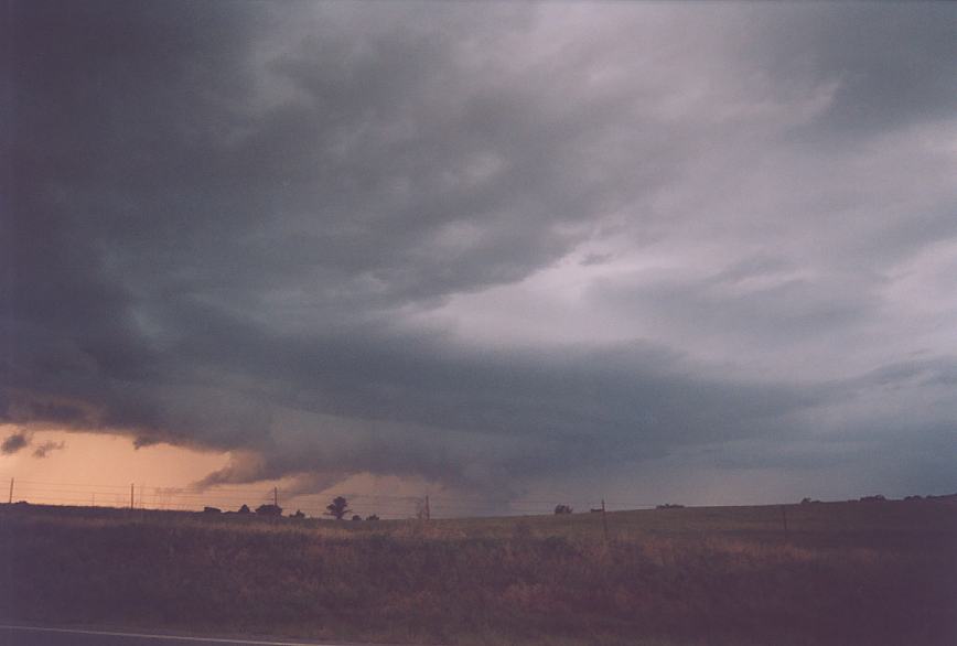 cumulonimbus thunderstorm_base : near Cement, Oklahoma, USA   10 June 2003
