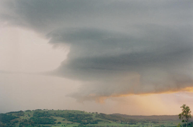 cumulonimbus supercell_thunderstorm : Meerschaum, NSW   20 October 2003