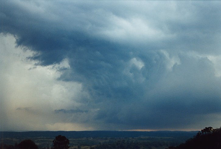 cumulonimbus thunderstorm_base : S of Camden, NSW   23 January 2004
