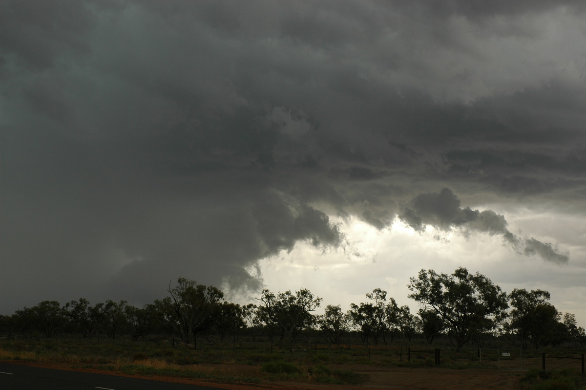 cumulonimbus thunderstorm_base : W of Walgett, NSW   8 December 2004