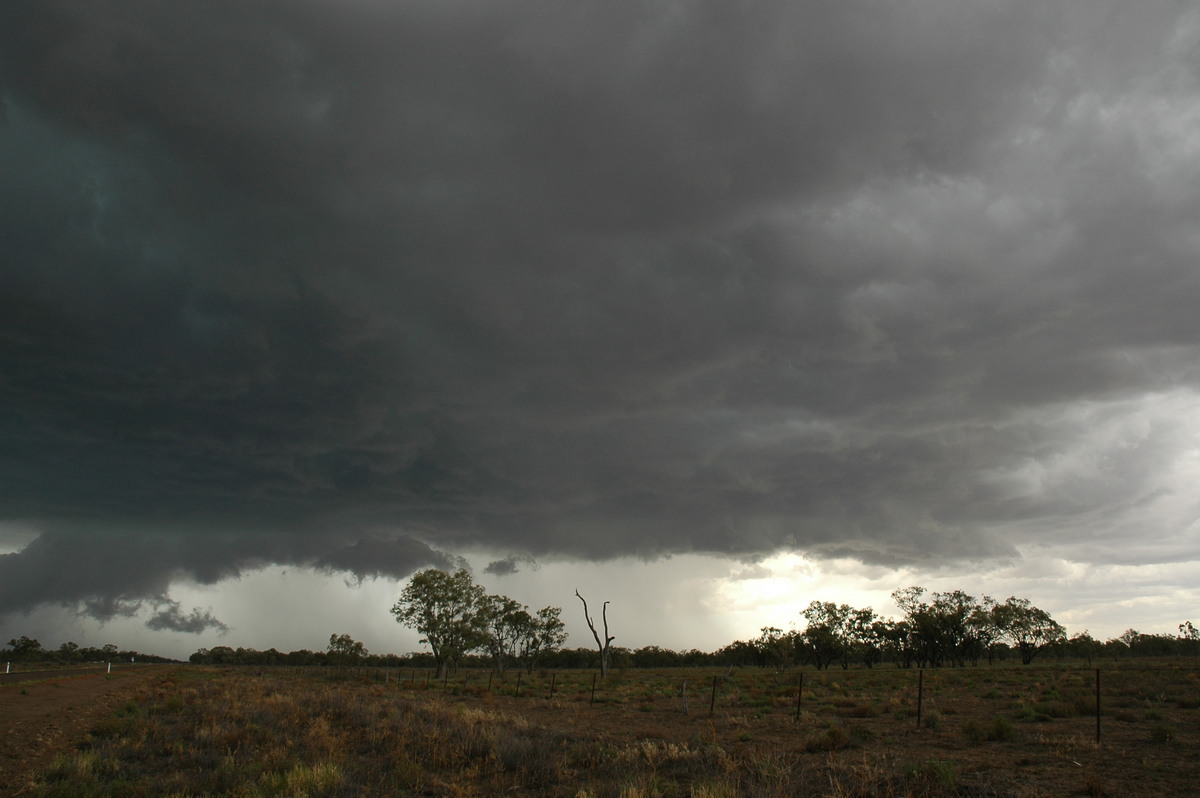 cumulonimbus thunderstorm_base : W of Walgett, NSW   8 December 2004