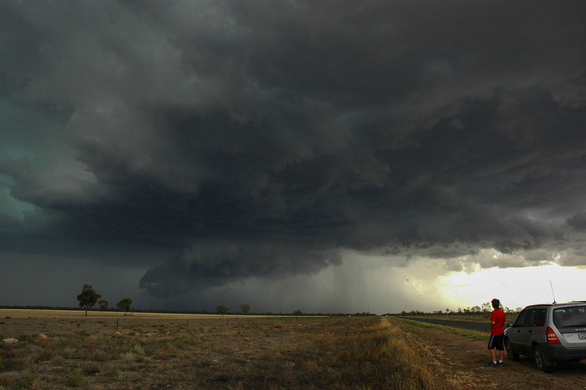 cumulonimbus thunderstorm_base : W of Walgett, NSW   8 December 2004