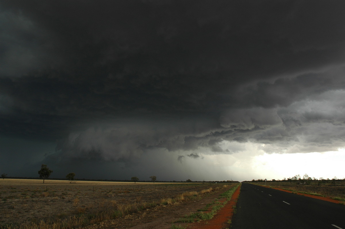 cumulonimbus thunderstorm_base : W of Walgett, NSW   8 December 2004