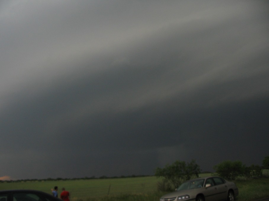 cumulonimbus supercell_thunderstorm : E of Benjamin, Texas, USA   13 May 2005