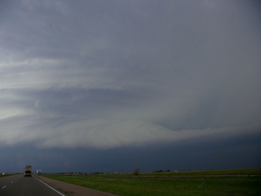 cumulonimbus supercell_thunderstorm : I-70 near Flagler, Colorado, USA   2 June 2005