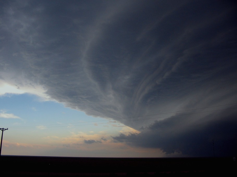 cumulonimbus supercell_thunderstorm : I-70 near Flagler, Colorado, USA   2 June 2005