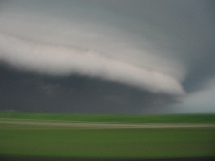 cumulonimbus supercell_thunderstorm : I-90 E of Stamford, South Dakota, USA   7 June 2005