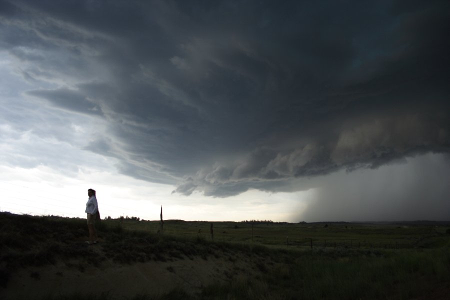 cumulonimbus supercell_thunderstorm : E of Billings, Montana, USA   8 June 2006