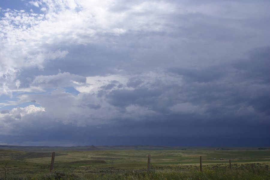 cumulonimbus supercell_thunderstorm : NW of Newcastle, Wyoming, USA   9 June 2006