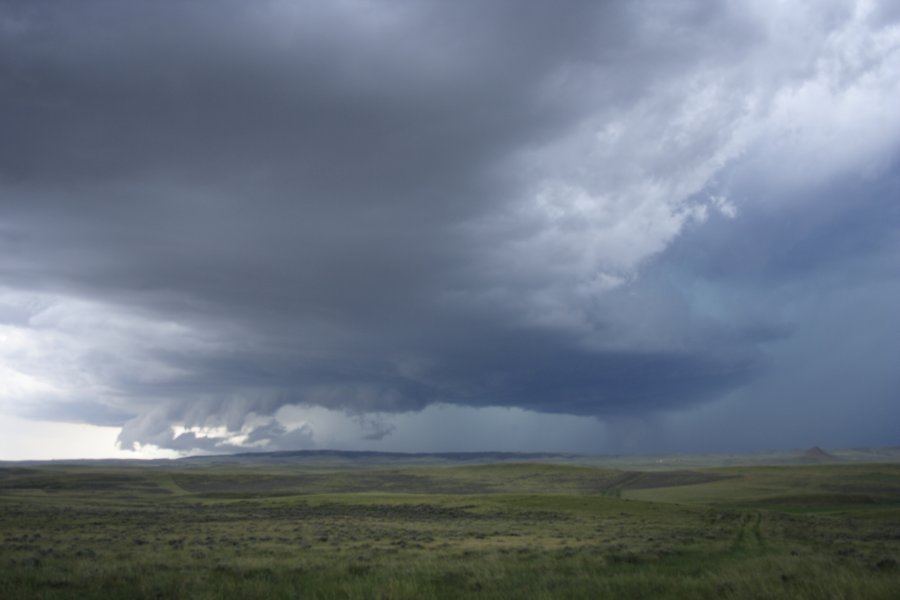 cumulonimbus supercell_thunderstorm : NW of Newcastle, Wyoming, USA   9 June 2006