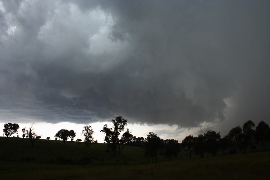 cumulonimbus thunderstorm_base : WNW of Ebor, NSW   27 November 2006