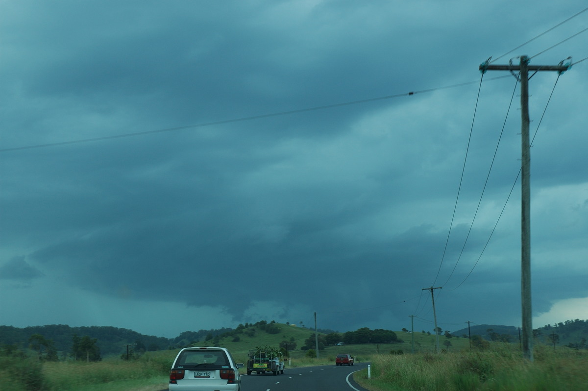 cumulonimbus thunderstorm_base : NW of Lismore, NSW   24 January 2007