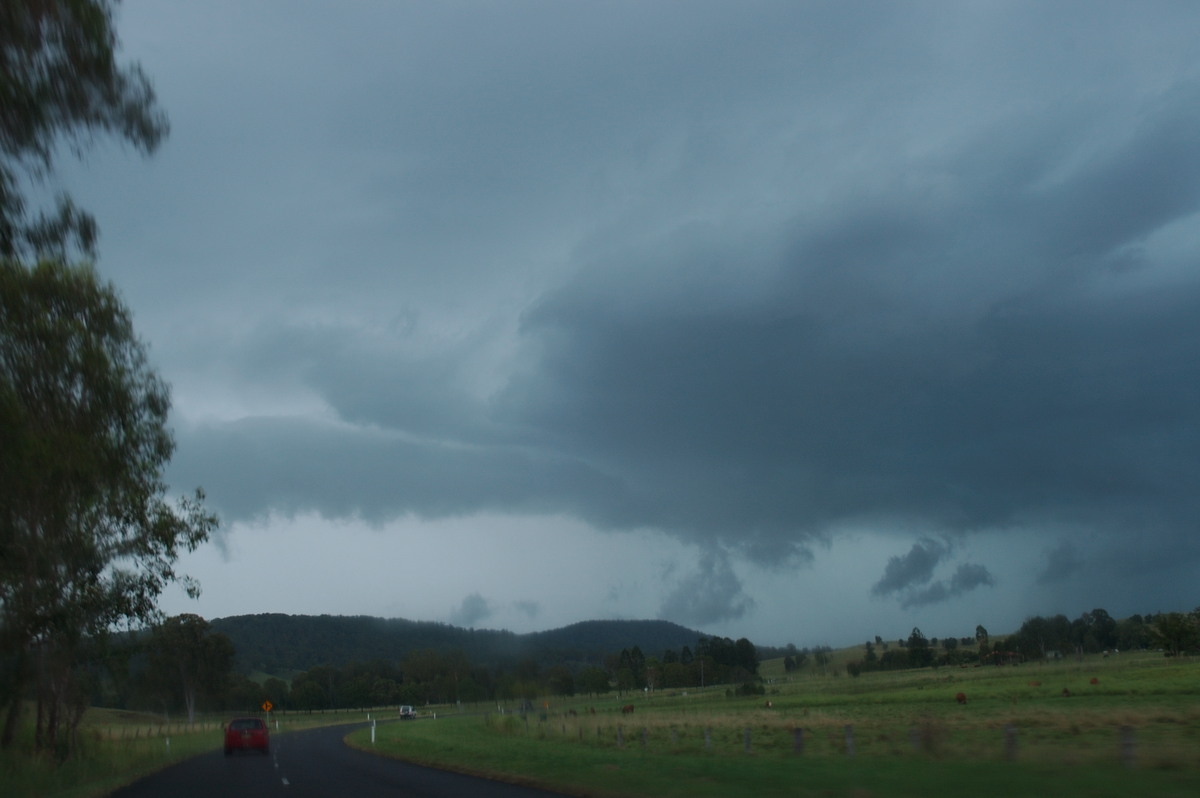 cumulonimbus thunderstorm_base : NW of Lismore, NSW   24 January 2007