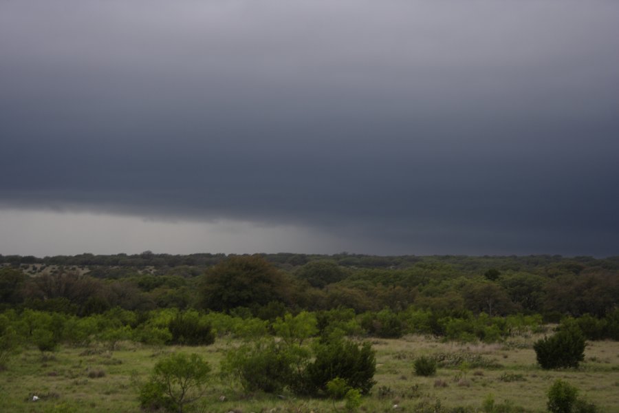 cumulonimbus thunderstorm_base : S of Junction, Texas, USA   2 May 2007