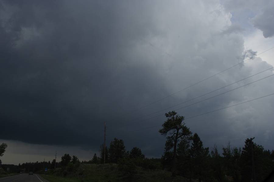 cumulonimbus thunderstorm_base : S of Roundup, Montana, USA   19 May 2007
