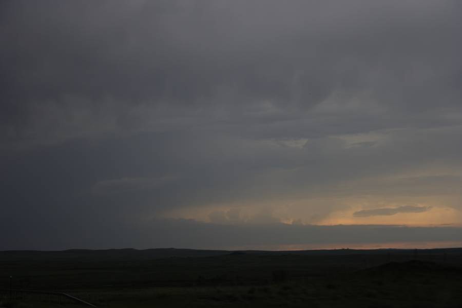 cumulonimbus thunderstorm_base : E of Moorcroft, Wyoming, USA   20 May 2007