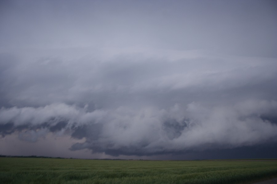 cumulonimbus thunderstorm_base : N of Ogallah, Kansas, USA   22 May 2007