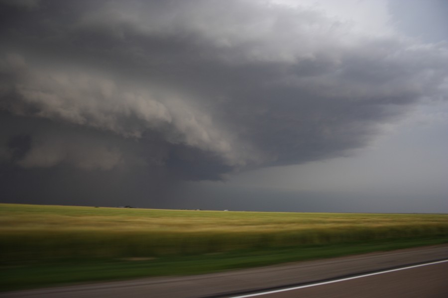 cumulonimbus thunderstorm_base : E of Keyes, Oklahoma, USA   31 May 2007