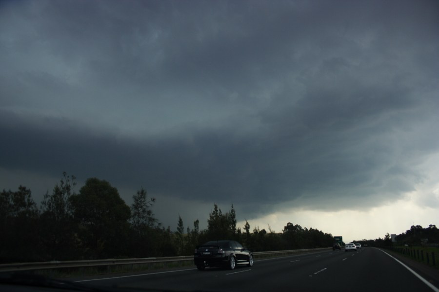 cumulonimbus thunderstorm_base : M4 Motorway, NSW   9 December 2007