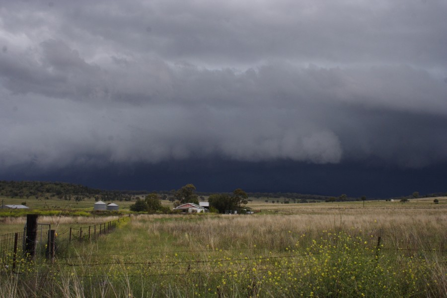 cumulonimbus supercell_thunderstorm : W of Gunnedah, NSW   14 October 2008