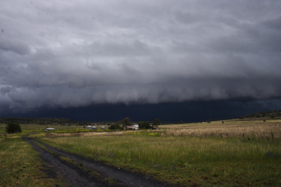 cumulonimbus supercell_thunderstorm : W of Gunnedah, NSW   14 October 2008