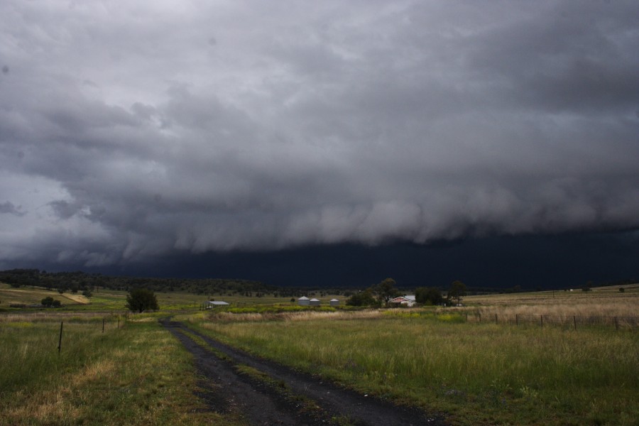 cumulonimbus supercell_thunderstorm : W of Gunnedah, NSW   14 October 2008