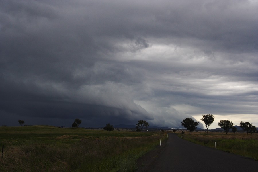 cumulonimbus thunderstorm_base : W of Manilla, NSW   14 October 2008