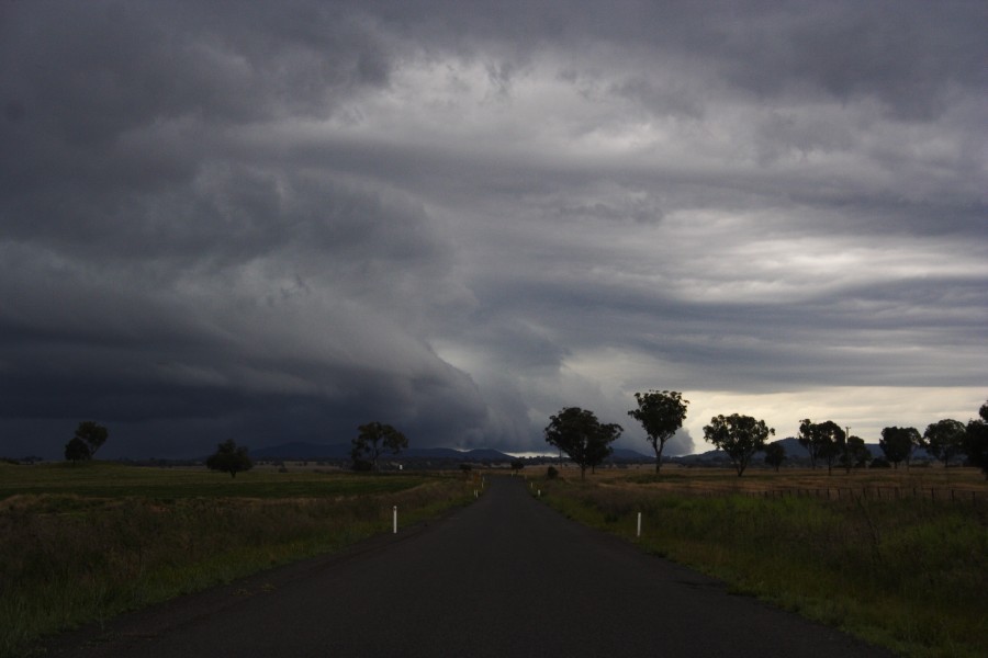 cumulonimbus thunderstorm_base : W of Manilla, NSW   14 October 2008